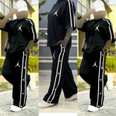 ست جردن زنانه جنس سوپر اسپان رنگ مشکی سایز فری سایز