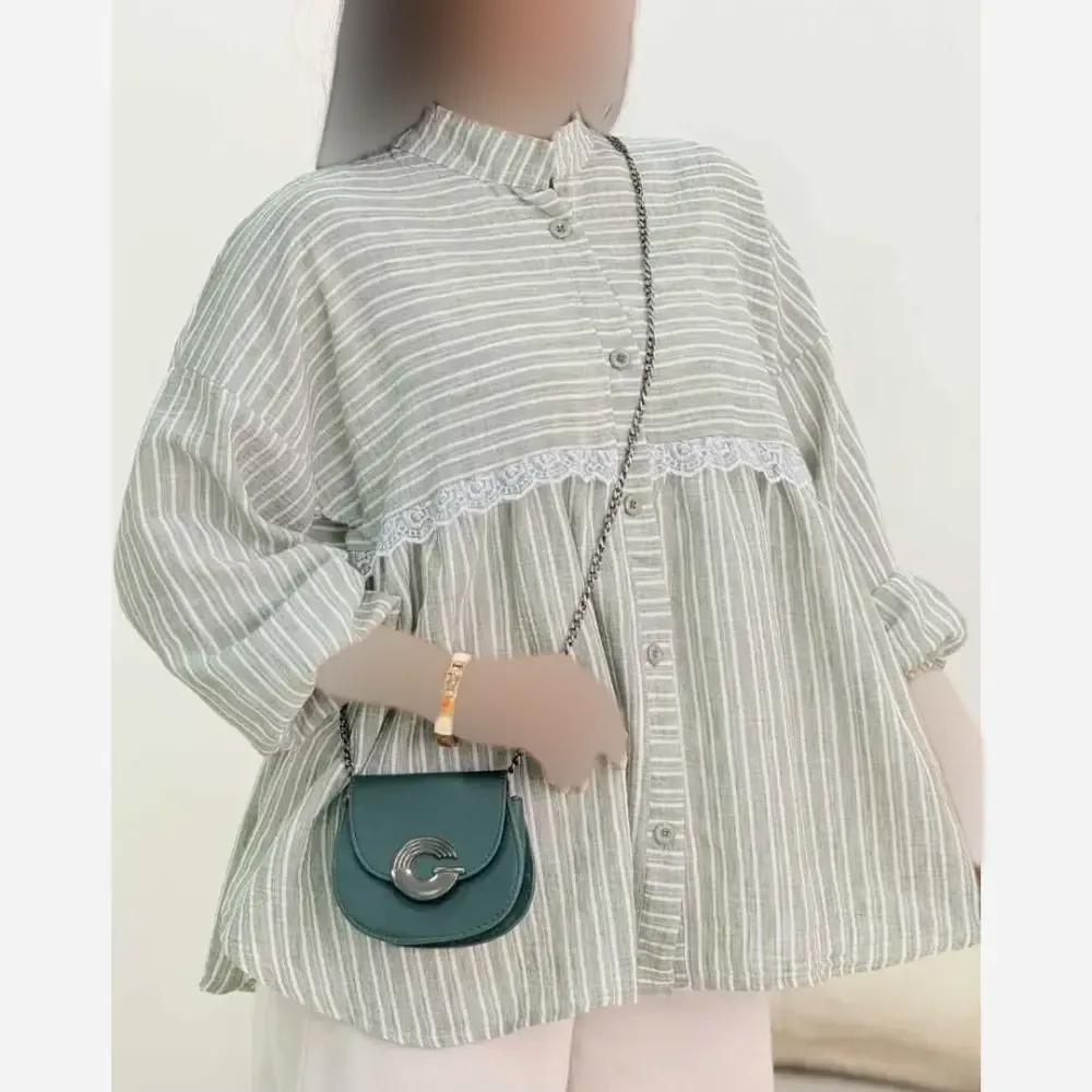 شومیز نخی تایوانی خنک تابستانه آزاده فری سایز