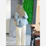 ست کت و شلوار اداری زنانه جنس سوپرمازراتی پاپیون دار فری سایز
