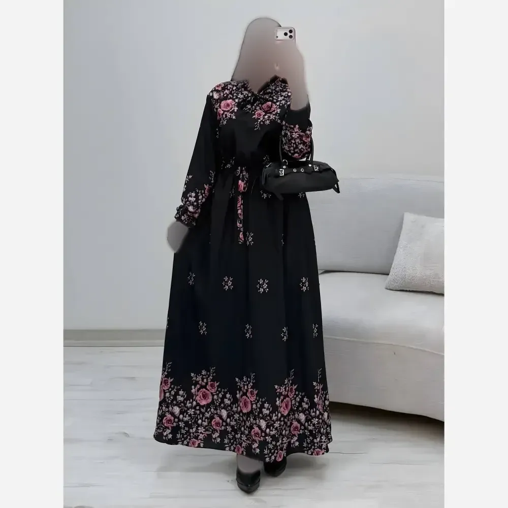 پیراهن ساحلی رز کرپ بوگاتی رنگ صورتی سایز فری 38 تا 46