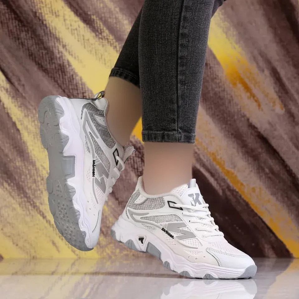 کفش کتانی نیو پرسی تندر زنانه پختی و راشل با لژ 2 سانت زیره پی یو رنگ بندی متنوع سایز 37 تا 40