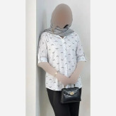 شومیز طرح پاپیون پارچه کراش ویسکوزینزه فری سایز