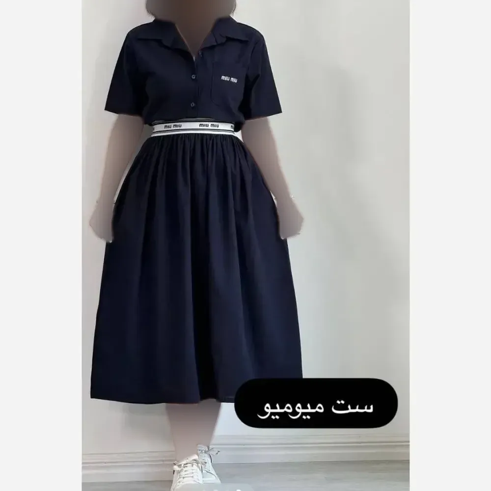 ست تیشرت و دامن زنانه پری درجه یک سایز 38 تا 46