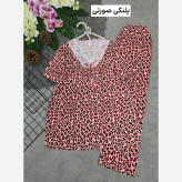 ست تیشرت و شلوار وارداتی گیاهی خنک فری سایز 36 تا 46