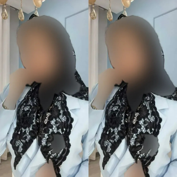 مینی اسکارف توری مشکی فری سایز طرح رندوم