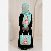 ست کیف و روسری بچگانه نخی و مخمل قواره 90