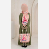 ست کیف و روسری بچگانه نخی و مخمل قواره 90