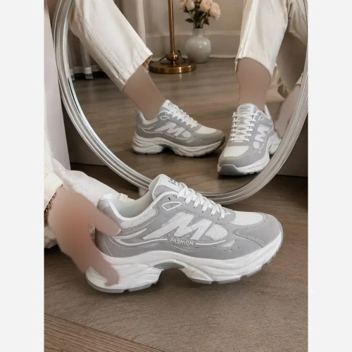 کتونی زنانه طوسی زیره پلیمر سبک و راحت سایز 37 تا 40