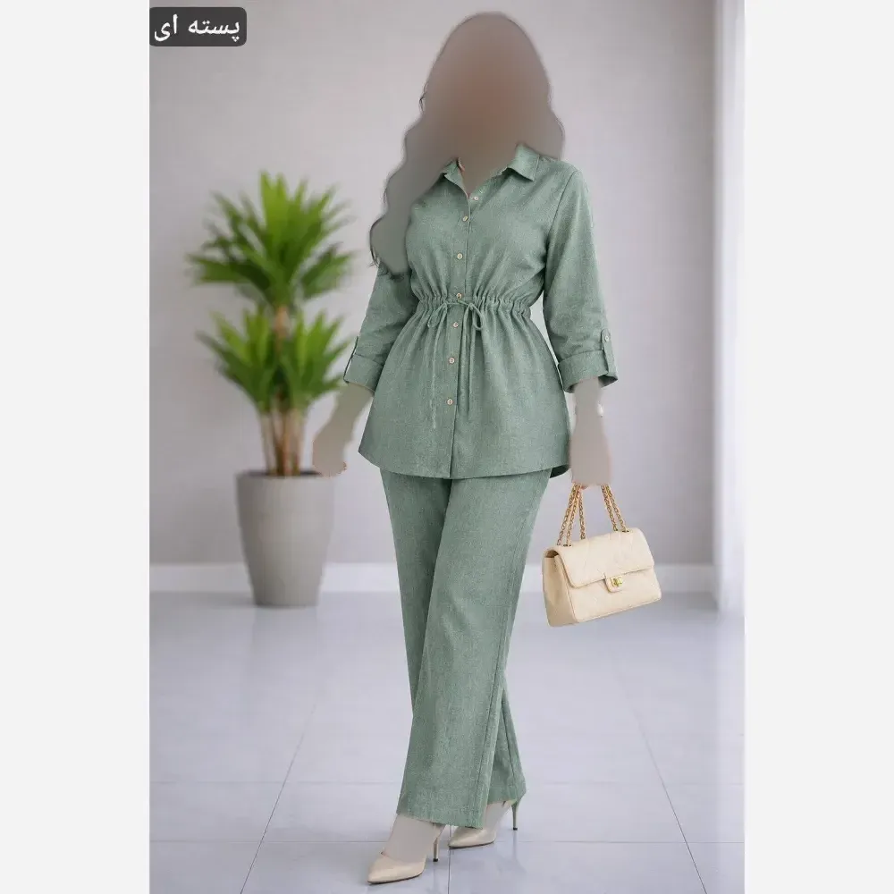 ست مانتو و شلوار عروسکی صوفیا شانتون درجه یک فری سایز