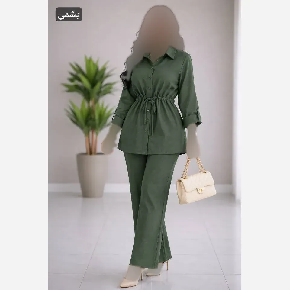 ست مانتو و شلوار عروسکی صوفیا شانتون درجه یک فری سایز