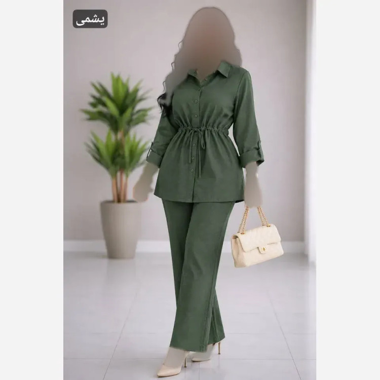 ست مانتو و شلوار عروسکی صوفیا شانتون درجه یک فری سایز