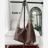 کیف بند گره ای چرمی سبک و جادار رنگ مشکی و موکا