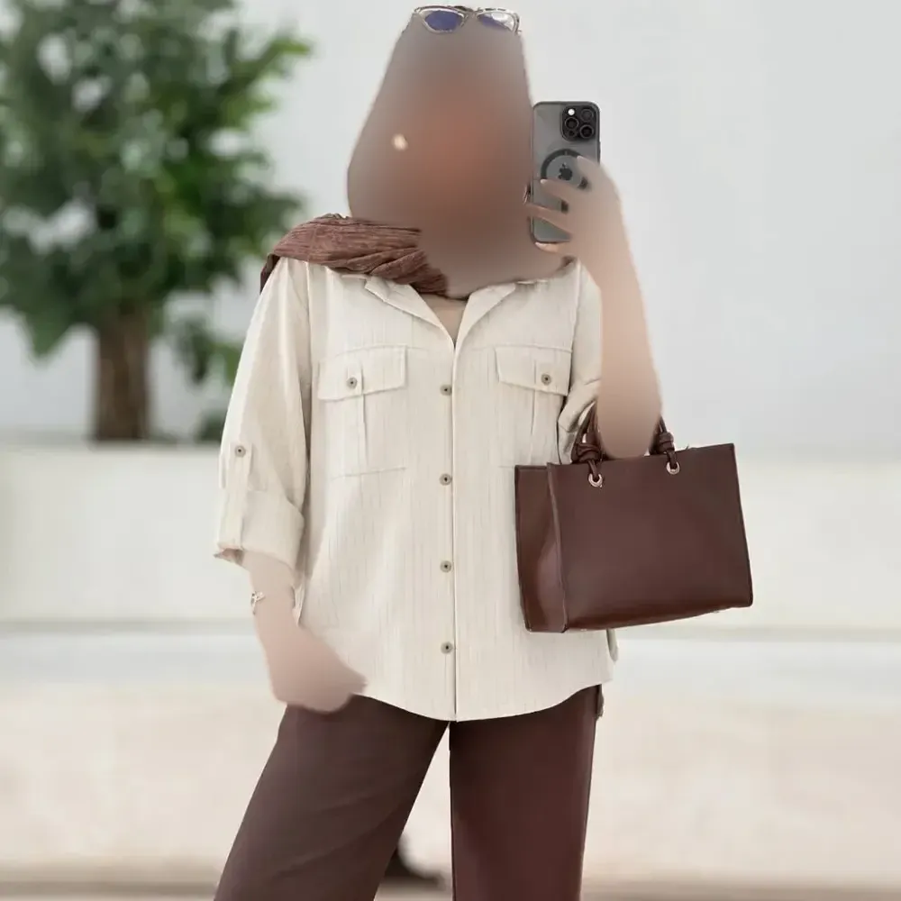 شومیز دیپلمات مهنا جنس شانتون دیپلمات