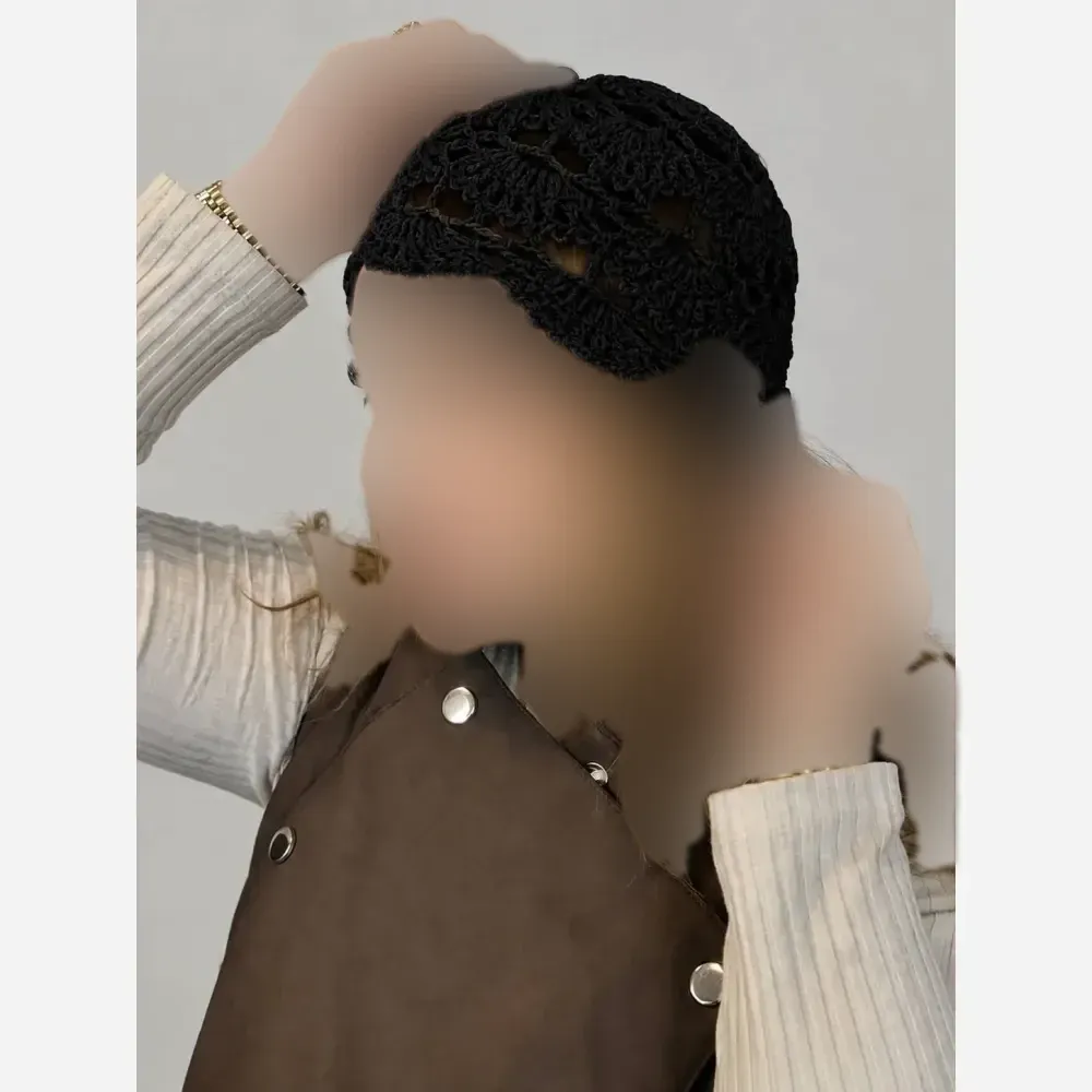 کلاه قلاب بافی زنانه رنگی