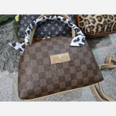 کیف مژگان چرمی با کیفیت بند بلند پلنگی گوچی ال وی مشکی موکا