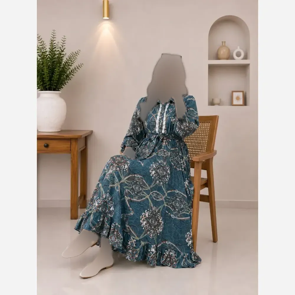 پیراهن پنبه نخی گلشید فری سایز