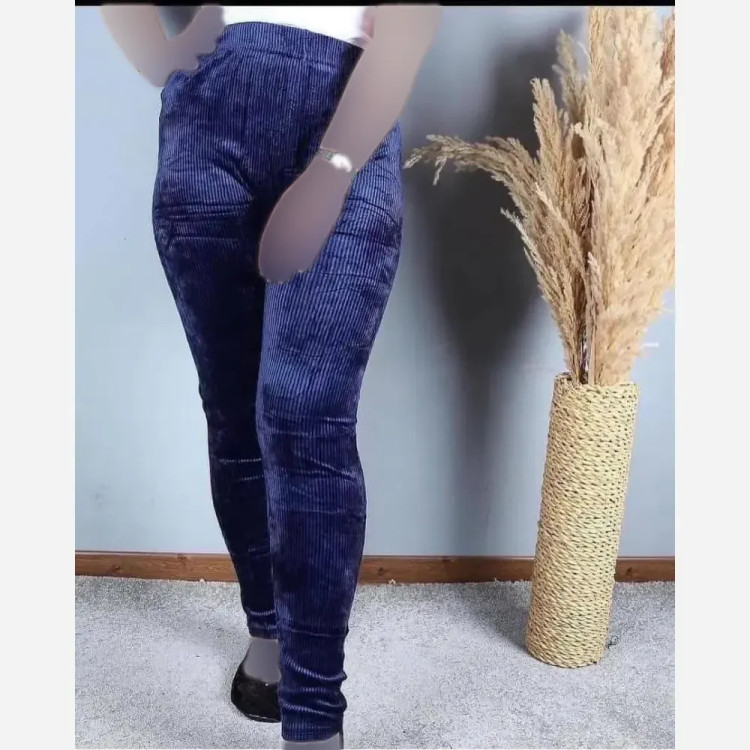 شلوار مخمل کبریتی فری سایز زنانه مخمل نرم و گرم
