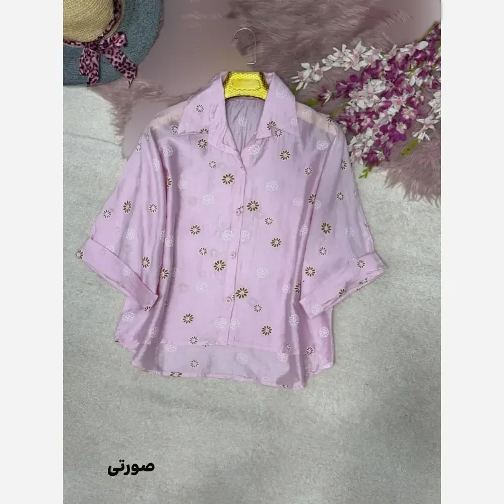 شومیز عروسکی بابونه جنس پری شیشه ای درجه یک فری سایز