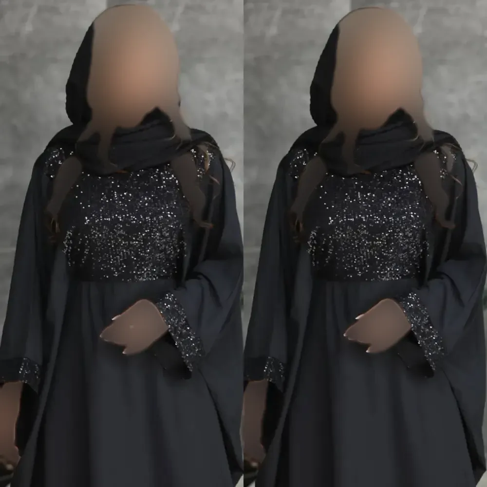 عبا مجلسی مشکی مدل شاهین جنس الیزه سایز فری مناسب محرم