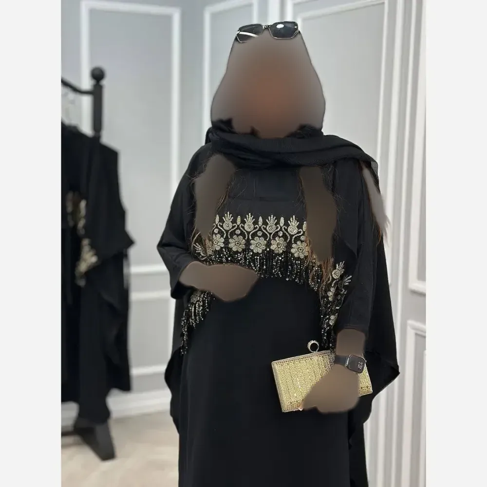 سارافون شنل زنانه جنس بوگاتی رنگ مشکی فری سایز