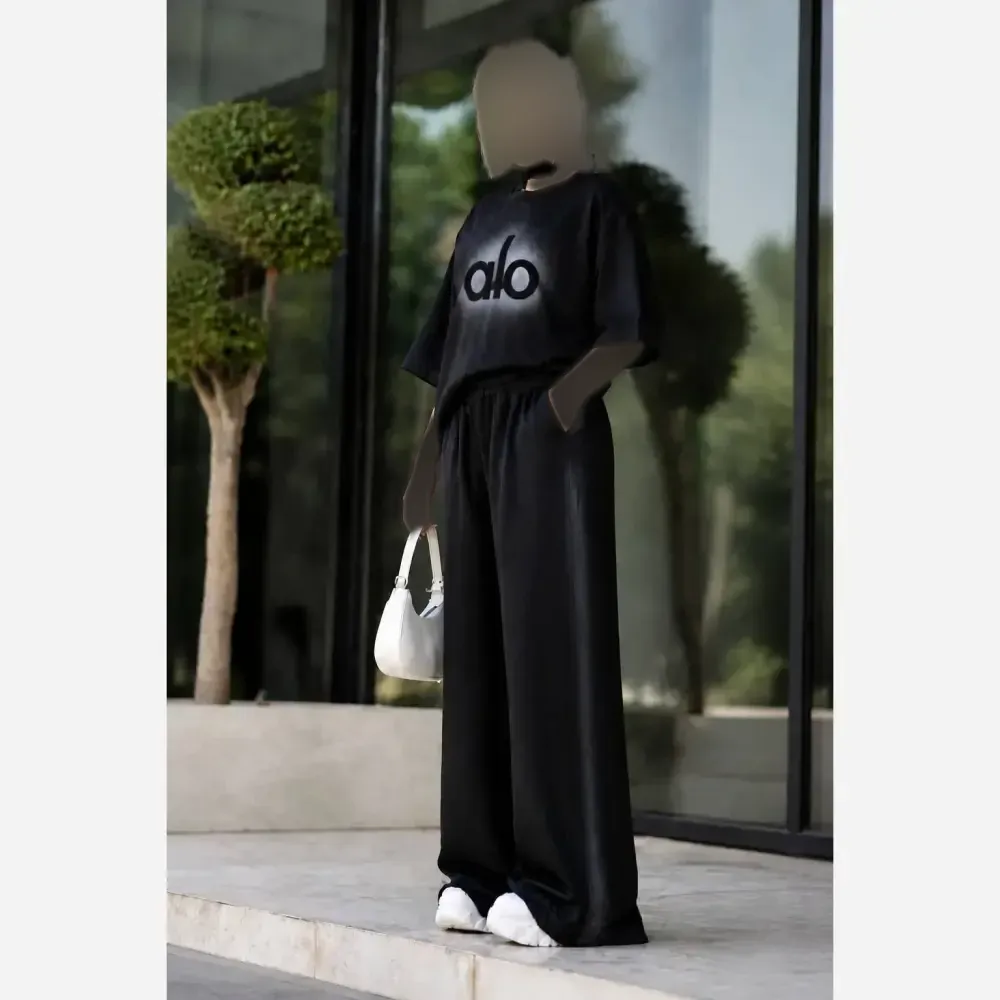 ست زمزمه پنبه گلکسی رنگ مشکی سایز فری 36 تا 46