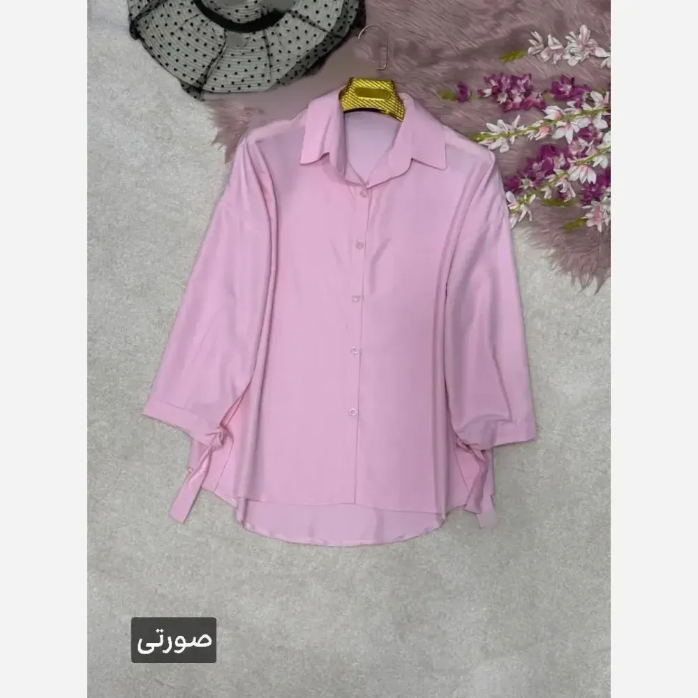 شومیز گره ای نیکی جنس پری خنک و سبک فری سایز