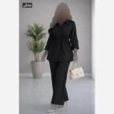 ست مانتو و شلوار زنانه جنس شانتون گرم بالا درجه یک فری سایز