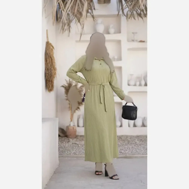 پیراهن بلند زنانه جنس سوپر آیوا سایز فری مناسب 38 تا 46