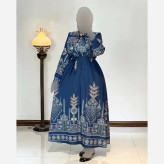 پیراهن ساحلی سنتی زنانه نخی فری سایز