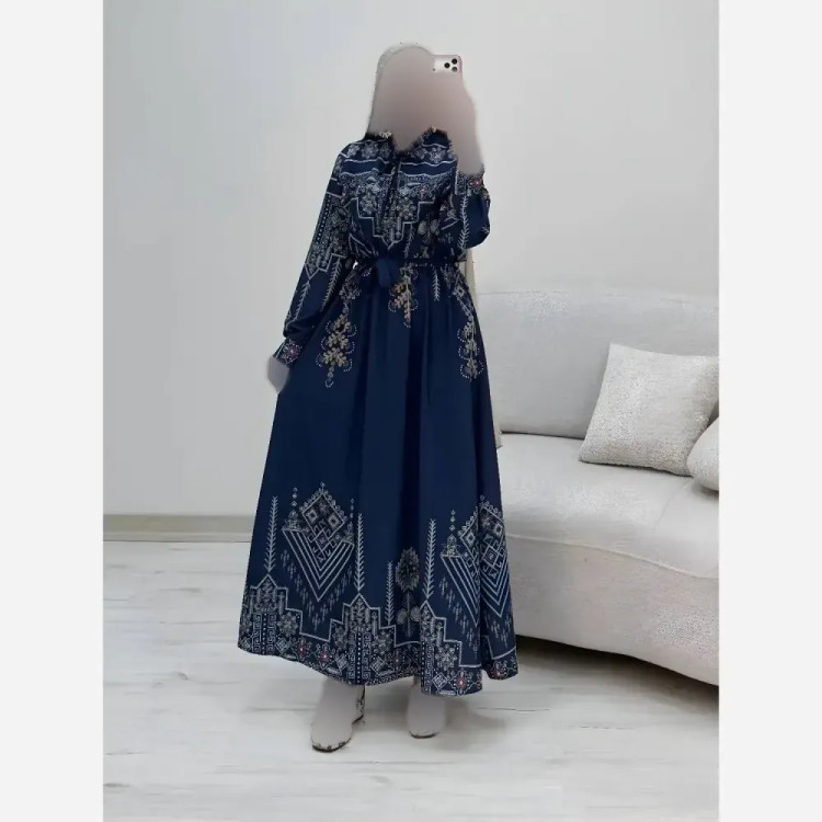 پیراهن ساحلی سنتی زنانه نخی فری سایز