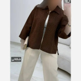 شومیز لنین آیسل نگین کوبی شده فری سایز