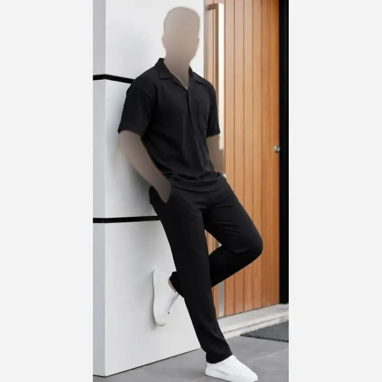 ست بلوز و شلوار زنانه جنس بیسکویتی فری سایز مدل کاوه