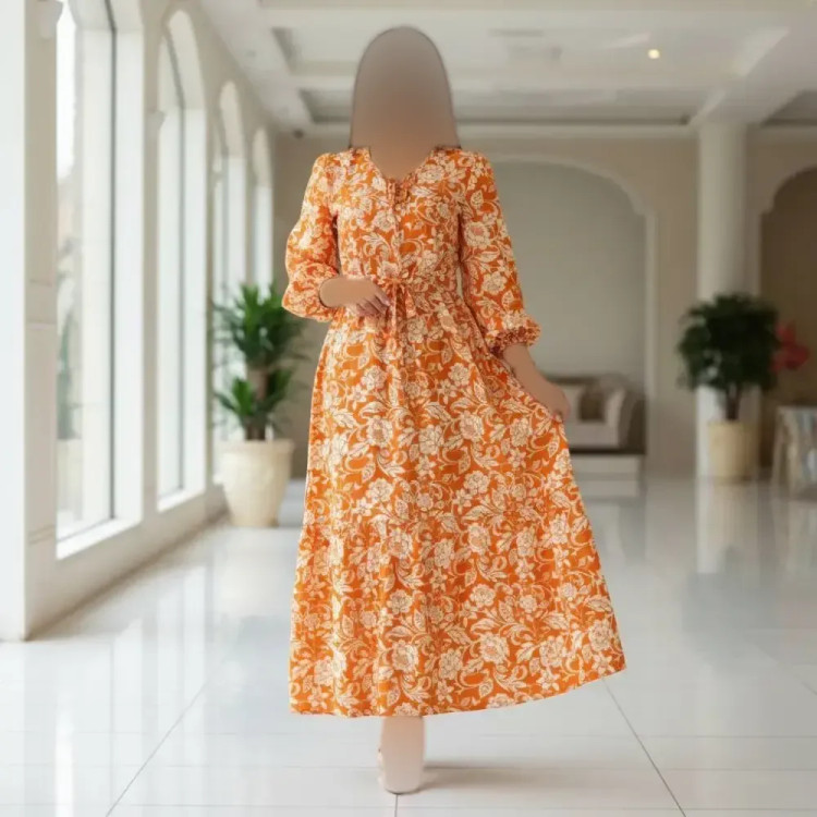پیراهن ساحلی بوگاتی گرم بالا فری سایز کمربنددار