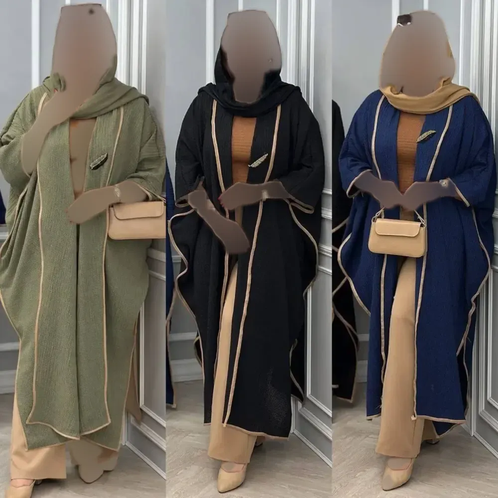 مانتو میخک حصیری قواره آزاد سایز بزرگ با گل سینه