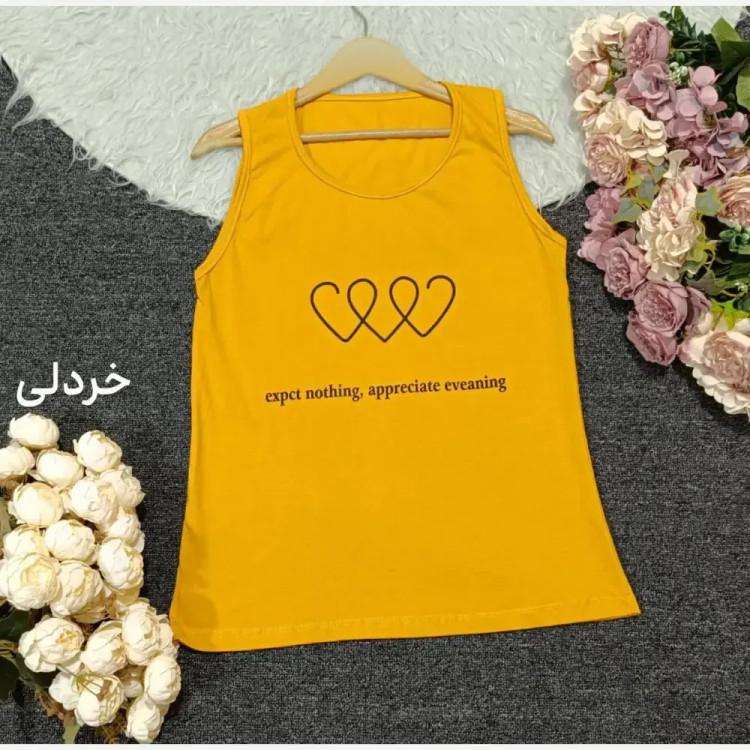 تاپ رکابی نخی زنانه مدل 615 سوپر پنبه درجه یک فری سایز