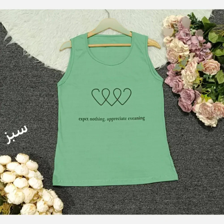 تاپ رکابی نخی زنانه مدل 615 سوپر پنبه درجه یک فری سایز