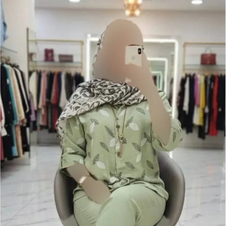 شومیز گره ای برگی جنس شانتون فری سایز