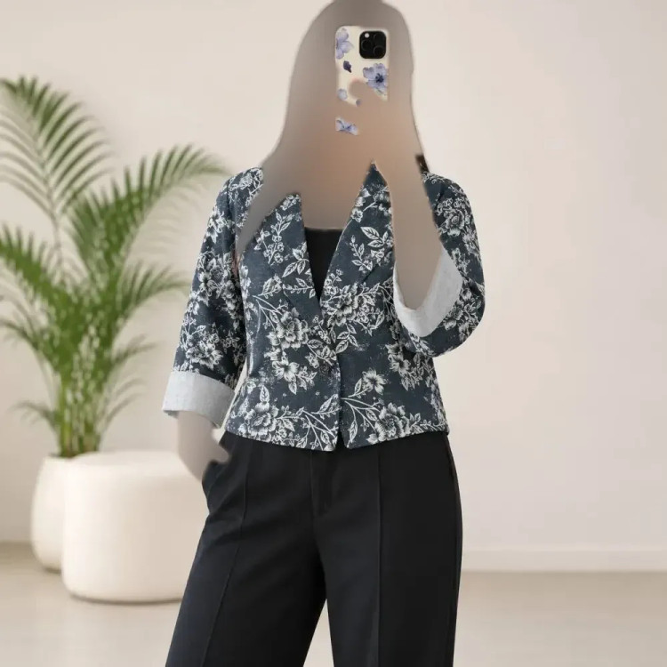 کت تک زنانه جنس ژاکارد