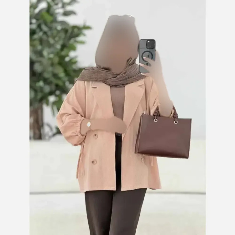 کت آستین بندی لنین شبنم فری سایز رنگی
