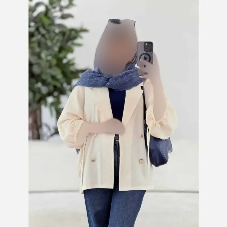 کت آستین بندی لنین شبنم فری سایز رنگی