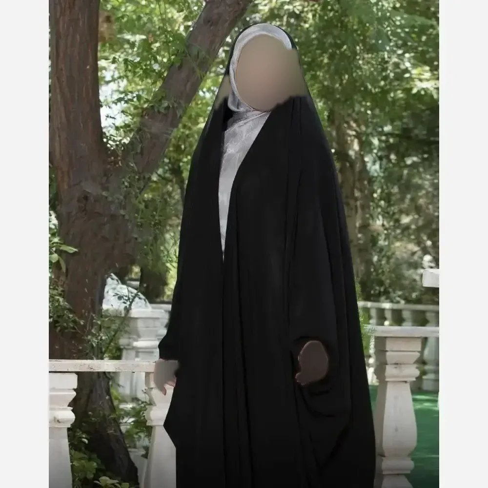 چادر جده عربی اصیل کرپ حریر الاسود رنگ مشکی