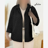 شومیز نگینی الیزه مشکی سایز فری سایز 38 تا 46