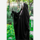 چادر جده پاپیونی کرپ حریر الاسود رنگ مشکی