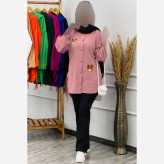 شومیز استیکر خرس جنس داکرون درجه یک فری سایز