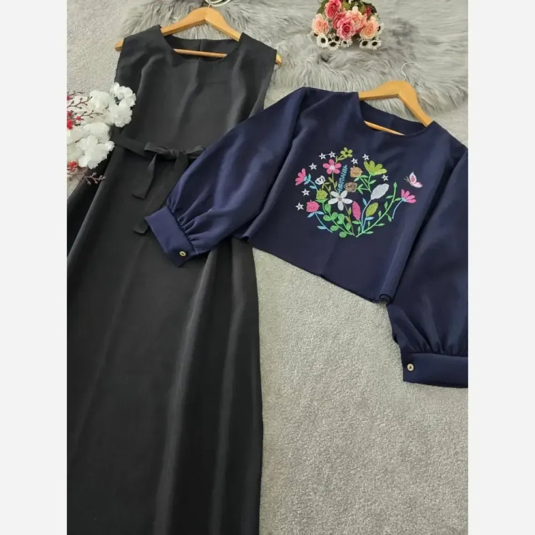ست رویه و سارافون گلدوزی شده مازراتی فری سایز