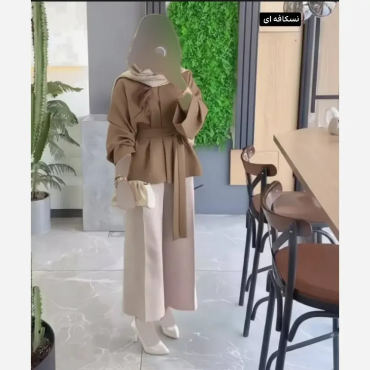 ست مانتو و شلوار زنانه جنس سوپرمازراتی درجه یک سایز 38 تا 46 فری