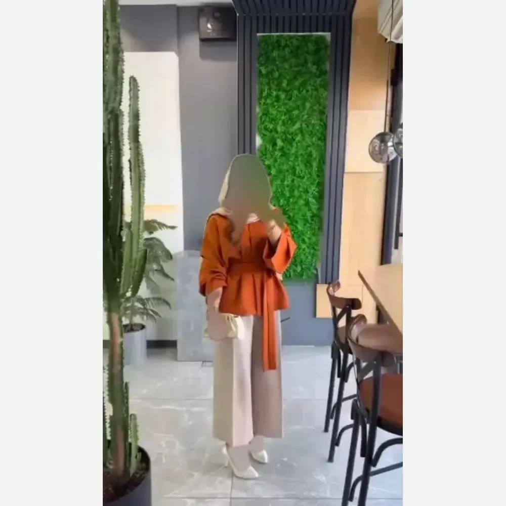 ست مانتو و شلوار زنانه جنس سوپرمازراتی درجه یک سایز 38 تا 46 فری