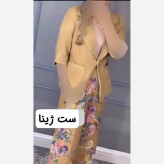 کت و شلوار لینن ژینا نسکافه ای و مشکی سایز یک و دو