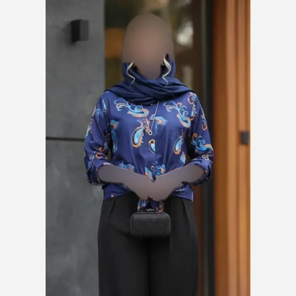 شومیز گره ای نونا جنس ژاکارد حصیری فری سایز