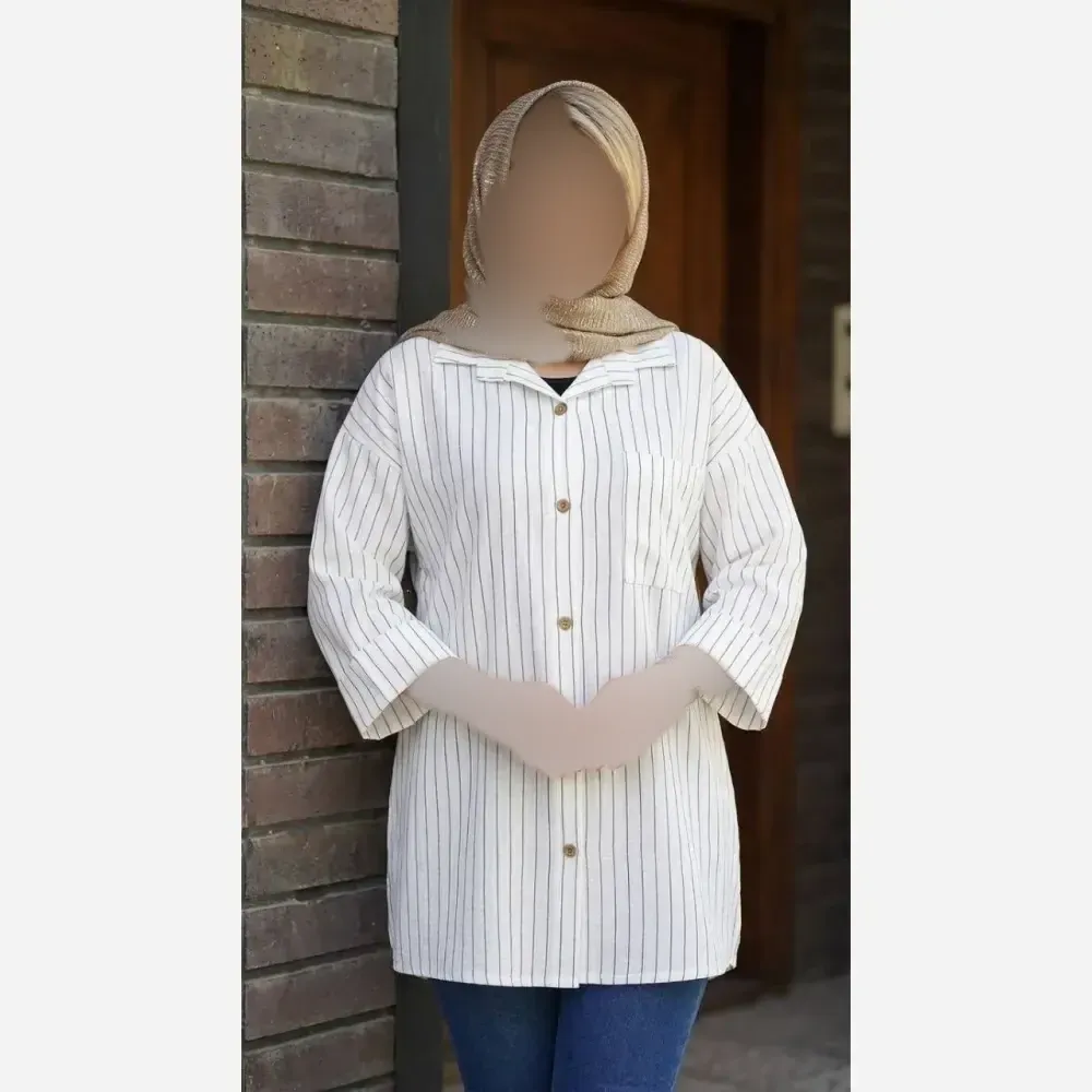شومیز مانتویی مراکشی دیپلمات درجه یک سایز فری فریز سایز 38 تا 50